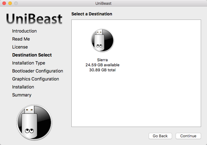 Destination Select