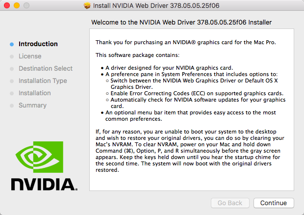 Nvidia Web Drivers